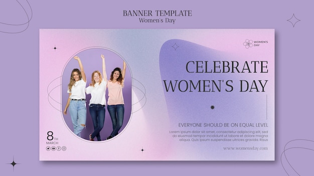 Free PSD women's day banner design template