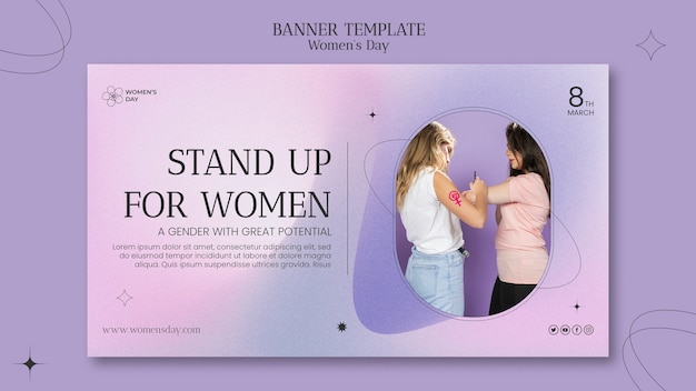 Free PSD women's day banner design template