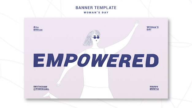 Free PSD women's day banner template