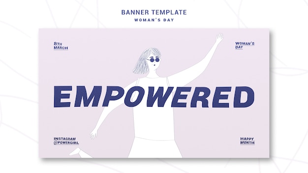 Women's day banner template