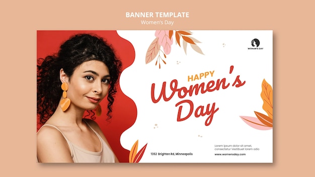 Women's day banner template