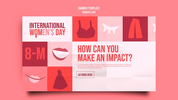 Women's day banner template