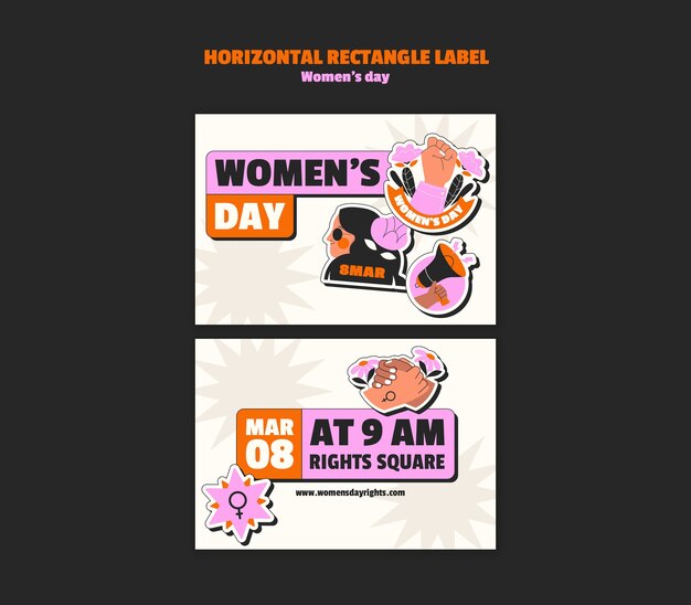 women's day business card template design