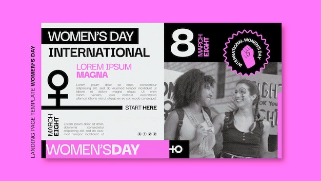 Free PSD women's day celebration banner template