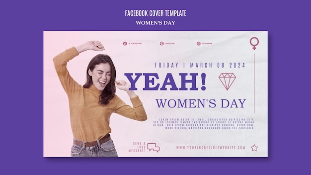 Free PSD women's day celebration facebook cover