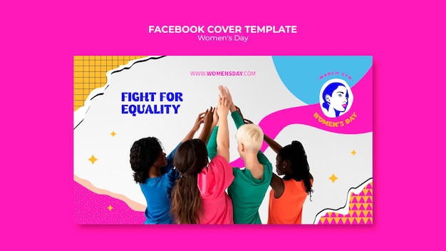 PSD gratuito copertina facebook per la festa della donna