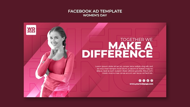 women's day celebration facebook template