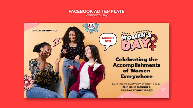 無料PSD 女性の日のお祝いのfacebookテンプレート