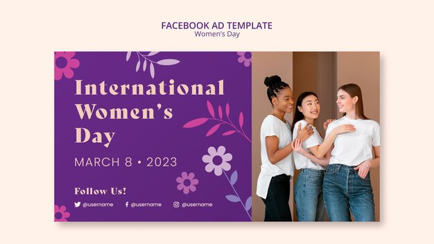 women's day celebration facebook template