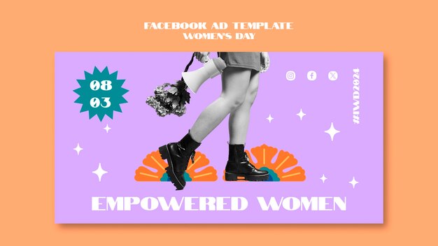 Women's day celebration facebook template