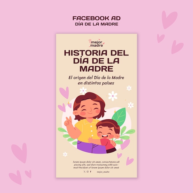 PSD gratuito template di facebook per la celebrazione della giornata della donna