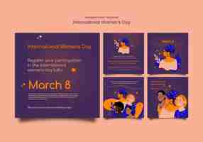 Free PSD women's day celebration instagram posts