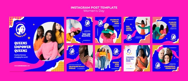 Free PSD women's day celebration instagram posts