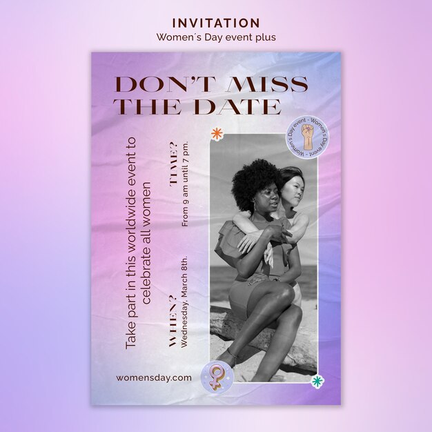 Women's day celebration invitation template