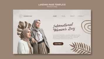 Free PSD women's day celebration landing page