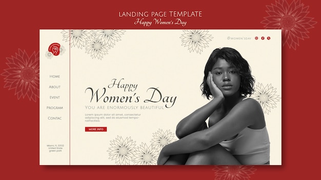 Women's day celebration landing page