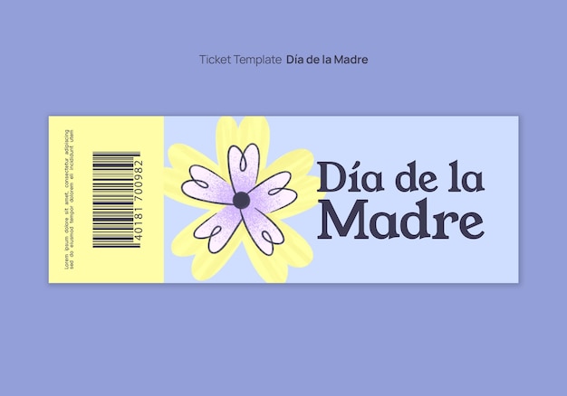 Free PSD women's day celebration ticket  template