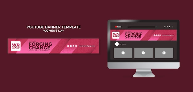 Get Ready to Celebrate Women’s Day with Our Free YouTube Banner Template