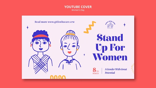 Free PSD women's day celebration youtube cover