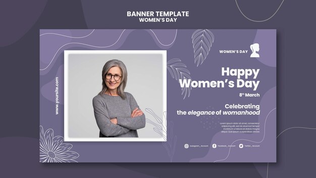 Women's day horizontal banner