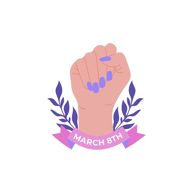 Free PSD women's day icon illustration