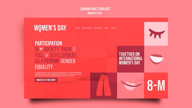 Women's day landing page template