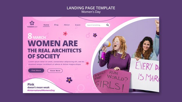 women's day landing page