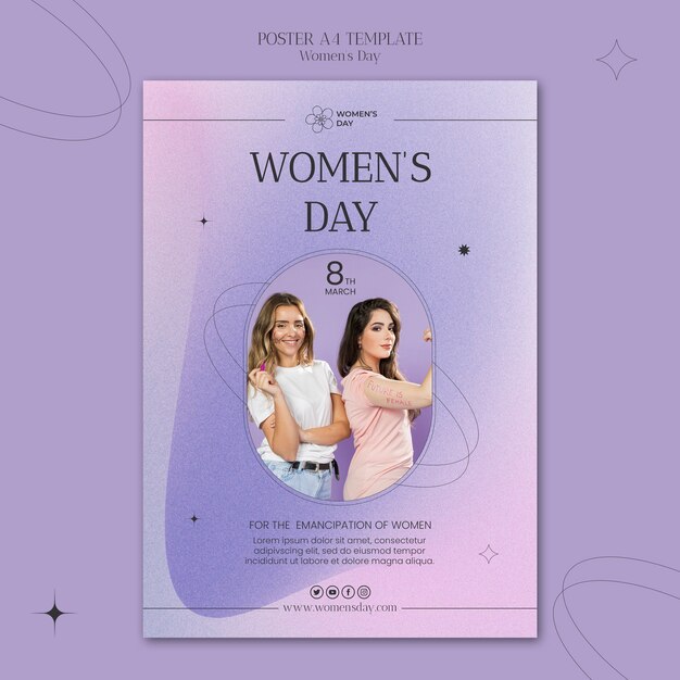 여성의 날 포스터 또는 전단지 디자인 서식 파일