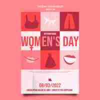 Free PSD women's day poster or flyer template