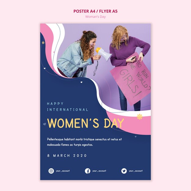 Women's day poster who run the world