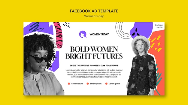 Free PSD women's day template design