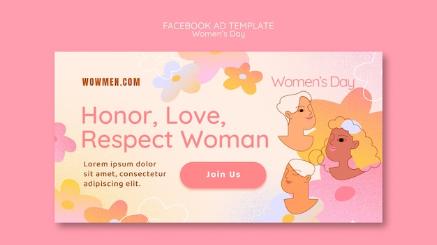 Free PSD women's day template design