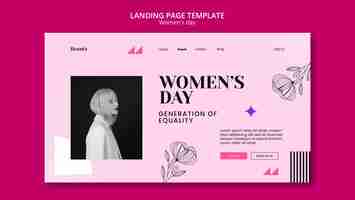 Free PSD women's day template design