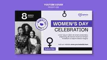 Free PSD women's day template design