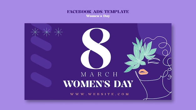 Free PSD women's day template design