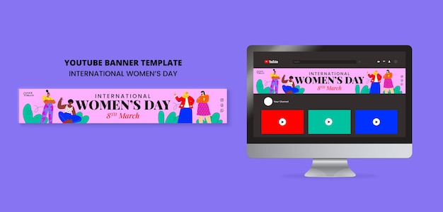 Free PSD women's day template design