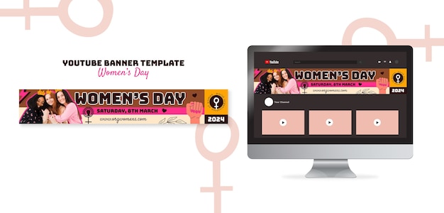 Free PSD women's day template design