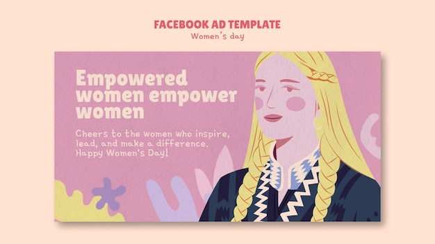 Free PSD women's day template design