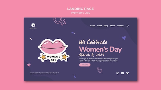 Women's day web template