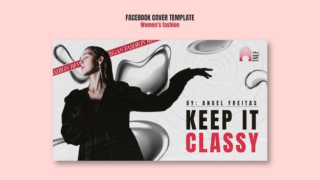 PSD gratuito modello di copertina facebook di moda femminile