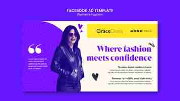 Free PSD women's fashion facebook template