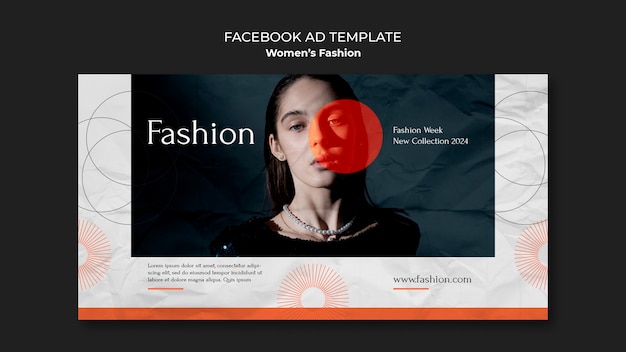 無料PSD 女性ファッションのfacebookテンプレート