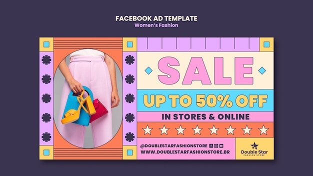 無料PSD 女性ファッションのfacebookテンプレート