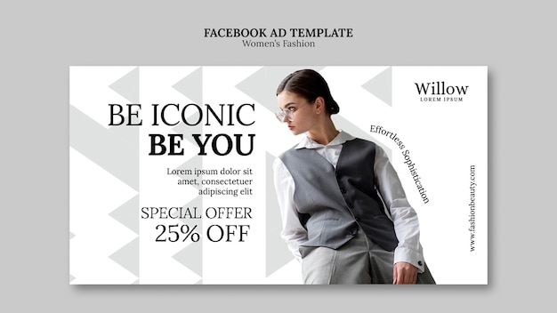 Free PSD women's fashion  facebook template