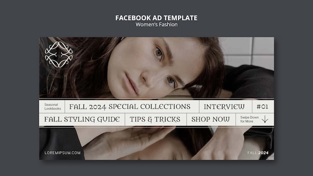 無料PSD 女性ファッションのfacebookテンプレート