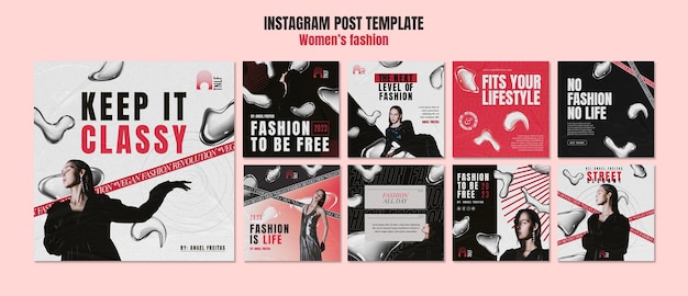 Free PSD women's fashion instagram posts