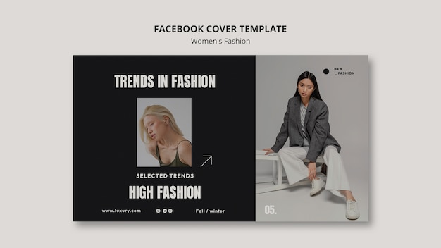 Free PSD women's fashion template design