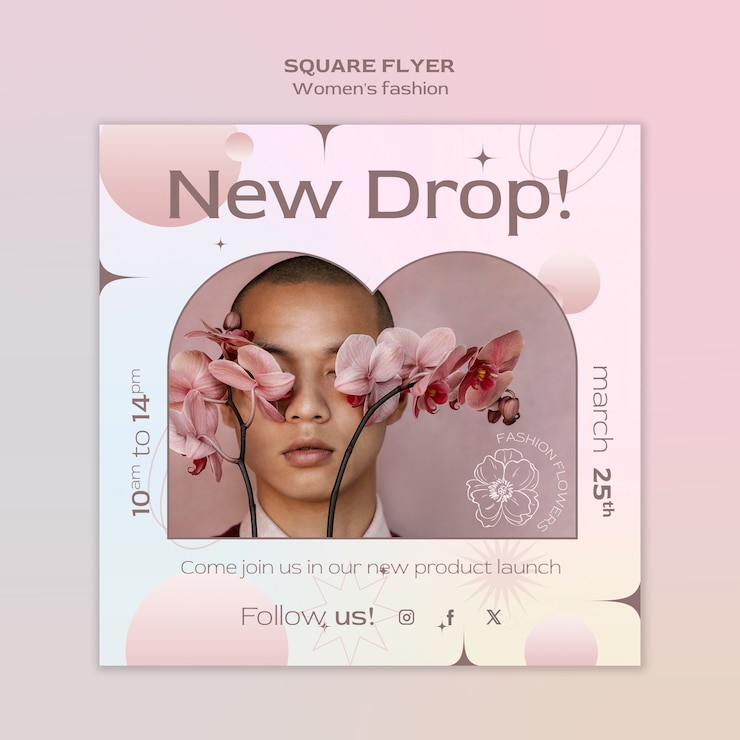無料PSD 女性のファッションのテンプレート デザイン