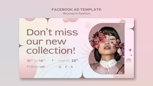 無料PSD 女性のファッションのテンプレート デザイン