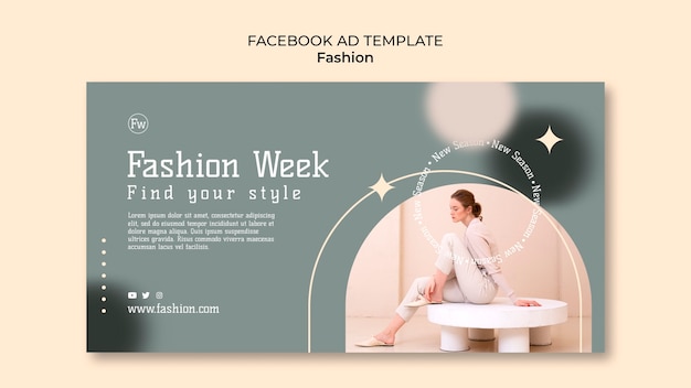 Women's fashion week social media promo template